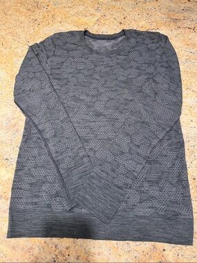 lululemon athletica Long Sleeve Textured Knit Top - Charcoal Gray